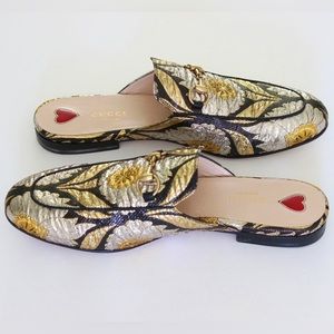 Authentic Gucci
Women's Princetown Metallic Jacquard Mules Size 8.5